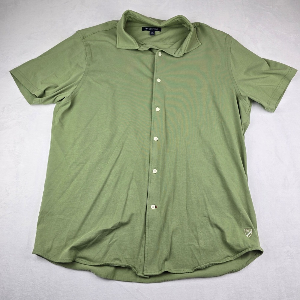 Daniel Cremieux Short-Sleeve Button-Down Shirt - Light Olive Green